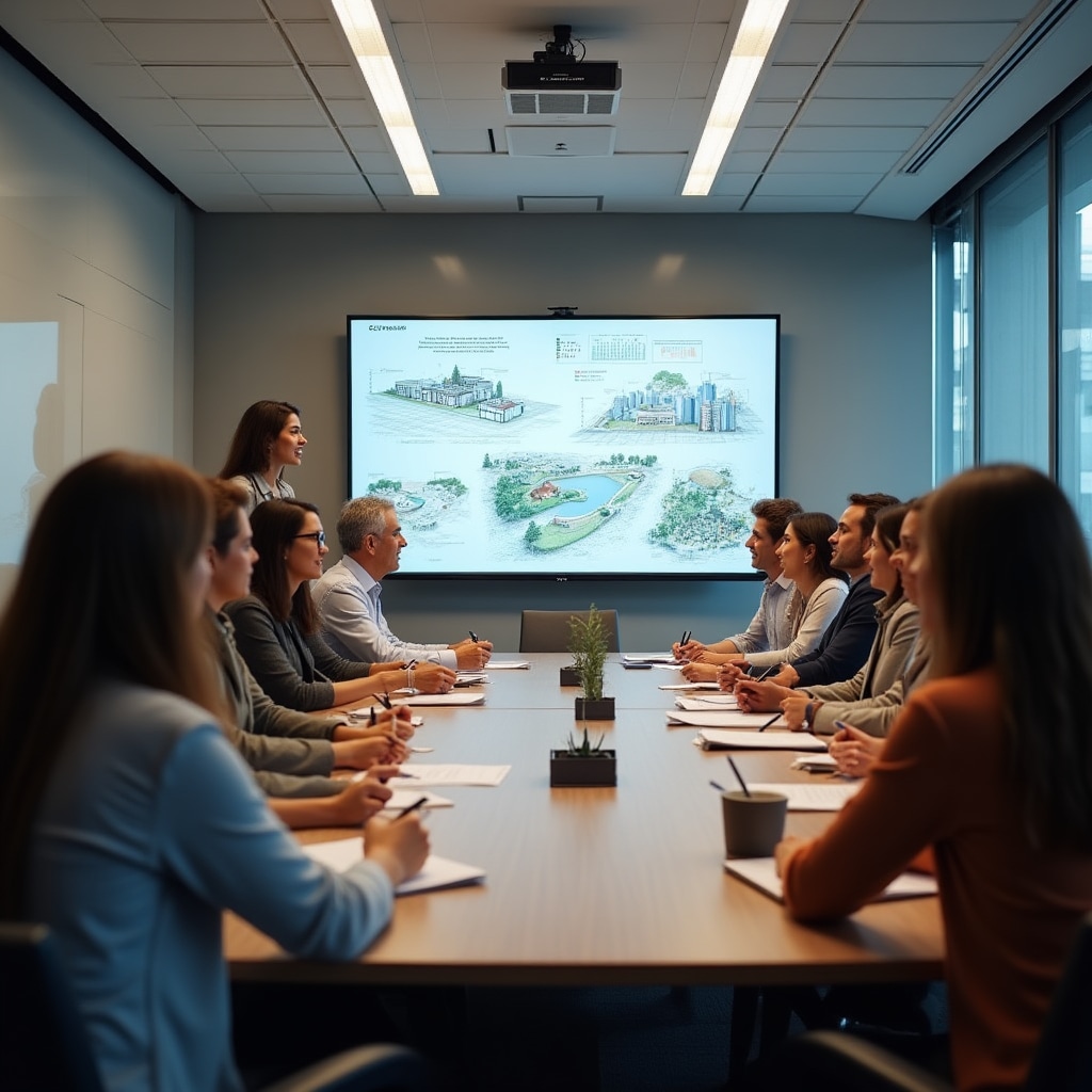 Housing cooperative members participating in technical planning workshop